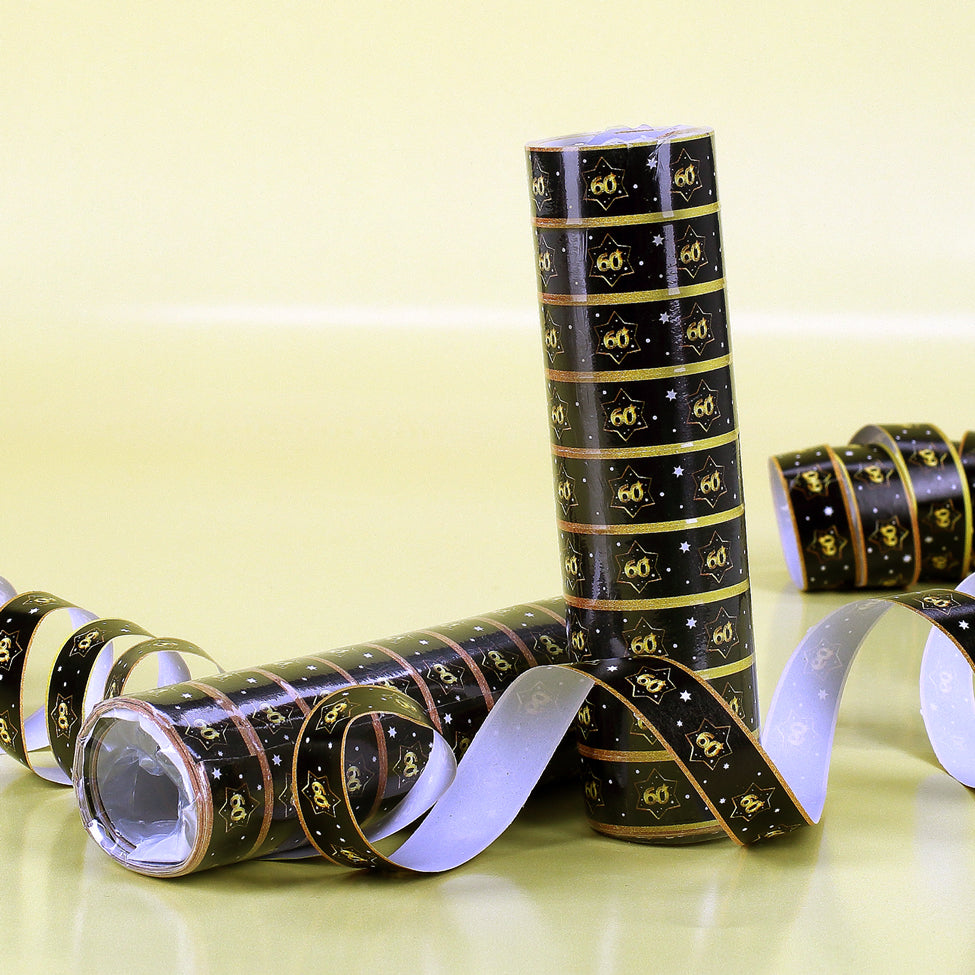 Luftschlangen zum 60. Geburtstag