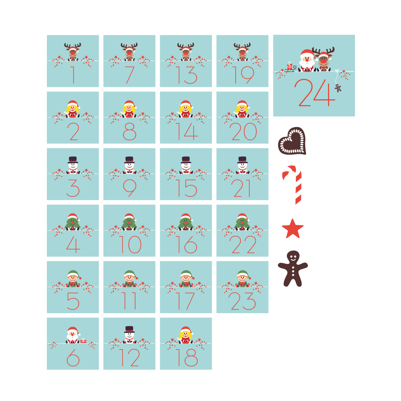 Übersicht Aufkleber