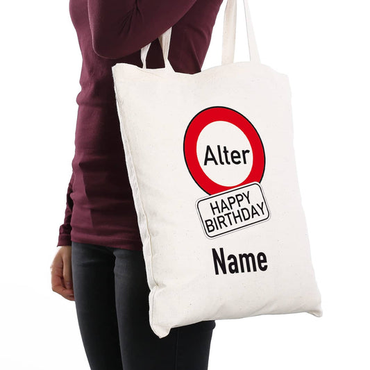 Achtung Alter Verkehrszeichen Beutel zum Geburtstag