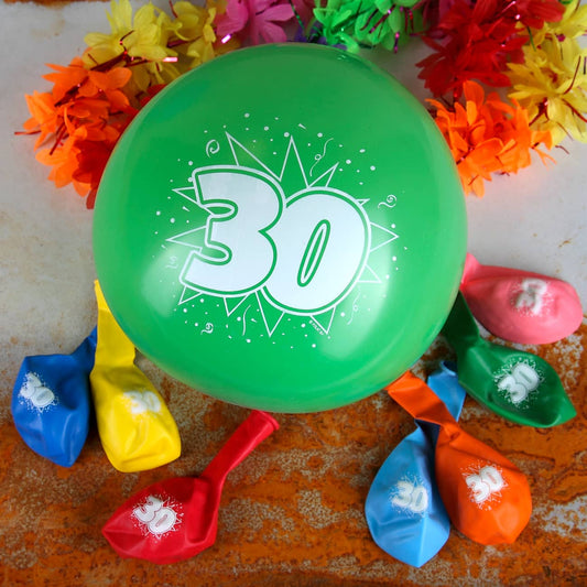 8 Luftballons zum 30. Geburtstag