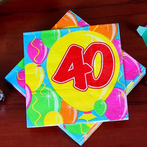 Geburtstagsservietten zum 40.