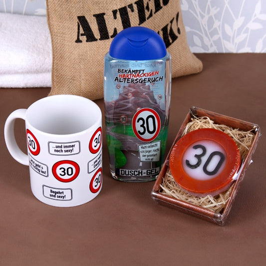 Geschenkset Verkehrszeichen zum 30.