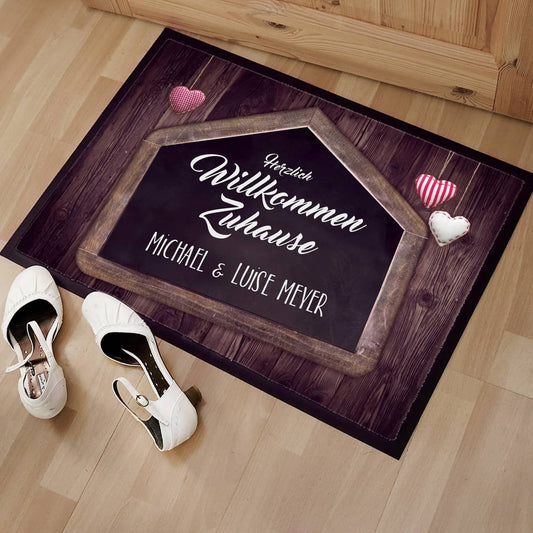 persönliche Willkommens Fußmatte mit Ihrem Text