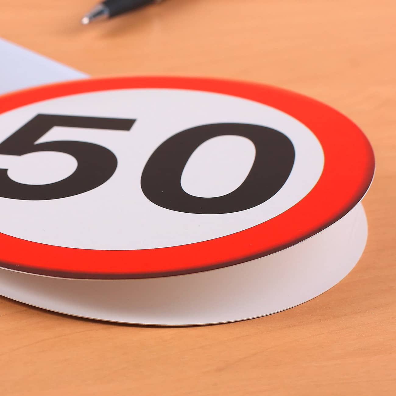 Verkehrszeichen-Karte rund zum 50. Geburtstag