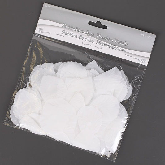 dekorative Kunstrosenblätter in weiß