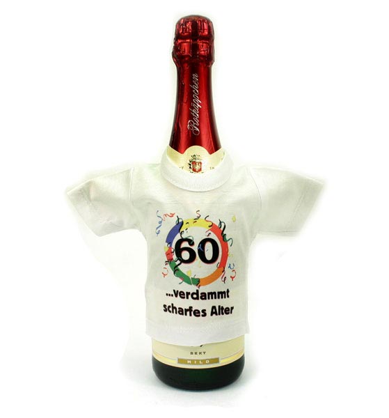 Mini Shirt für Flaschen zum 60. Geburtstag