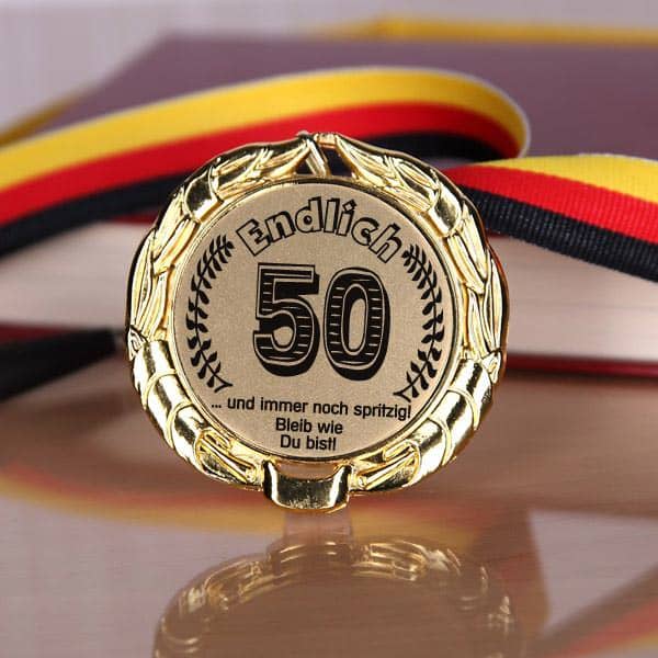 Medaille zum 50. Geburtstag