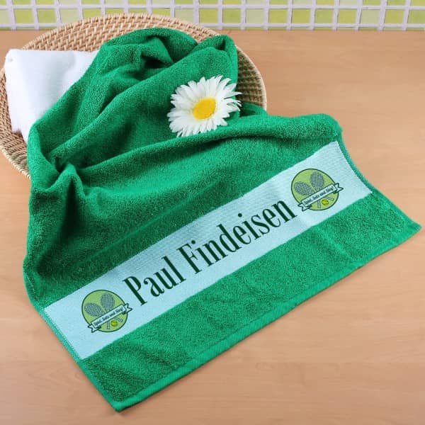 Handtuch mit Namen Tennis