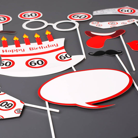 Photo Booth - Set für Partyfotos zum 60. Geburtstag