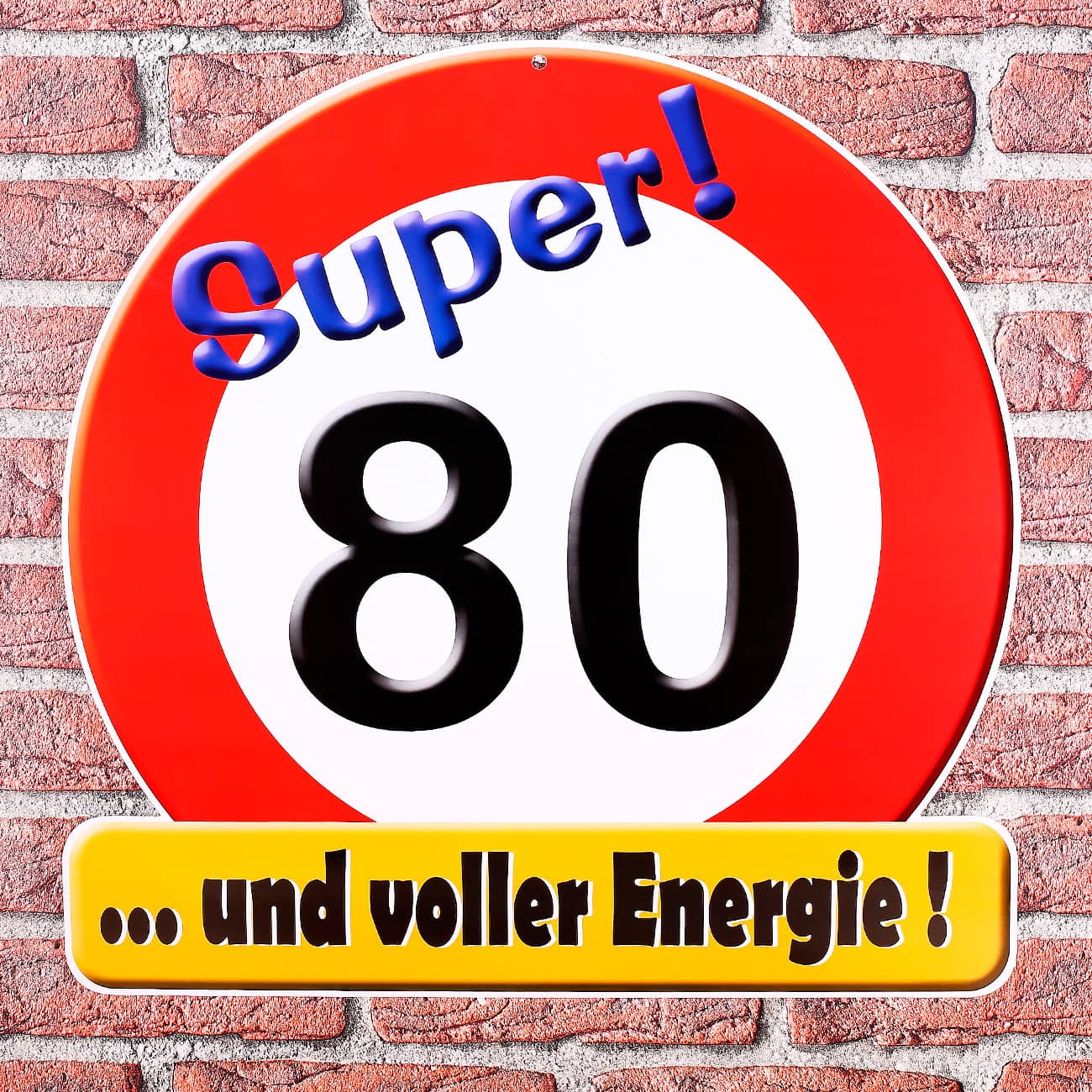 XXL Schild aus Pappe passend zum 80.