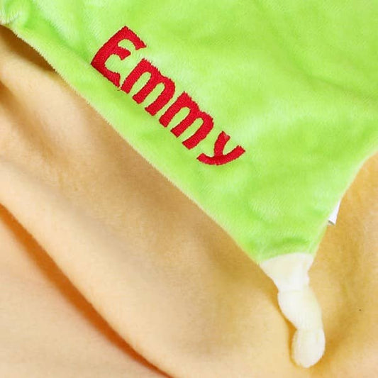 Schnuffeltuch Frosch mit Namen bestickt