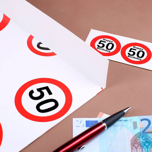 Briefumschlag zum 50. Geburtstag