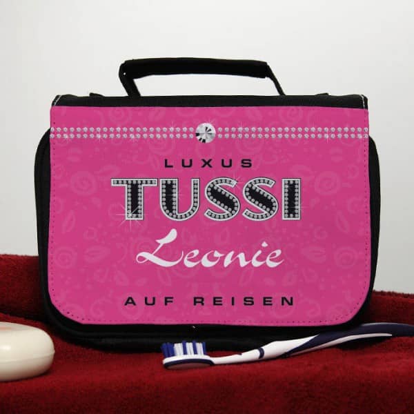 Kulturtasche mit Namen für Tussis –