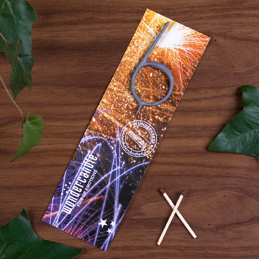 Wunderkerze Zahl "6" als Überraschung