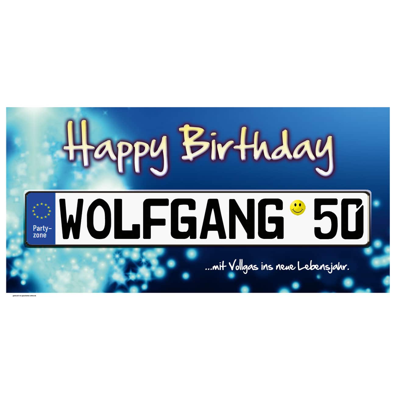 XXL Geburtstagsbanner mit Wunschname und Alter