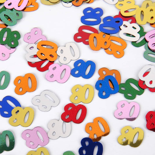 Deko für den Tisch - Zahlenkonfetti 80