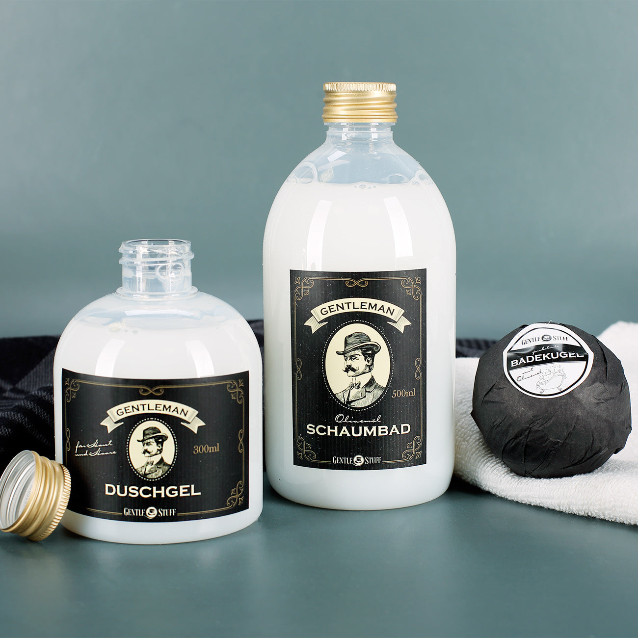 300ml Duschgel, 500ml Schaumbad und 100g Badekugel