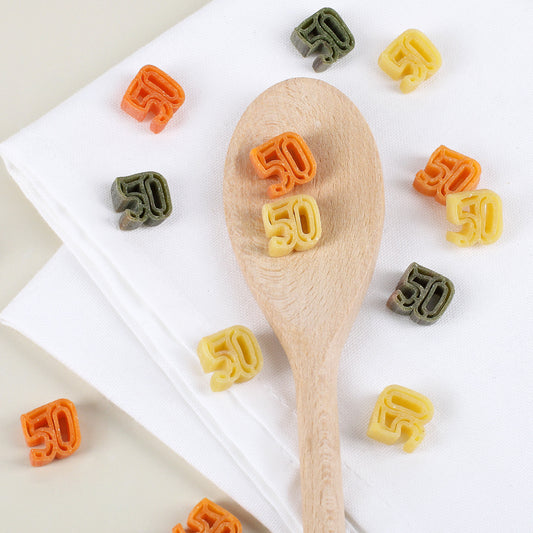 Zahlen-Nudeln zum 50. Geburtstag