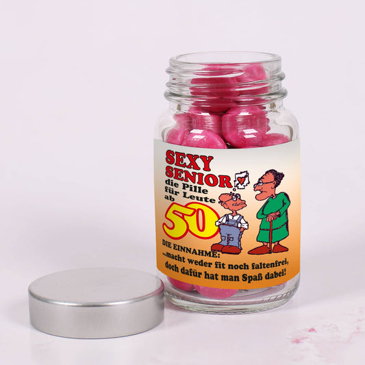 Seniorenpille als lustiges Geburstagsgeschenk