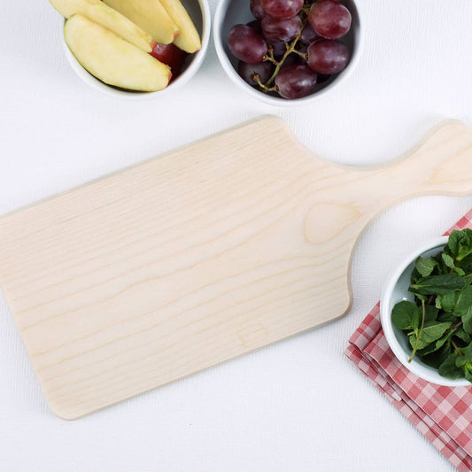 Naturfarbenes Ahornholz mit den Maßen 32 cm x 14 cm x 1,2 cm