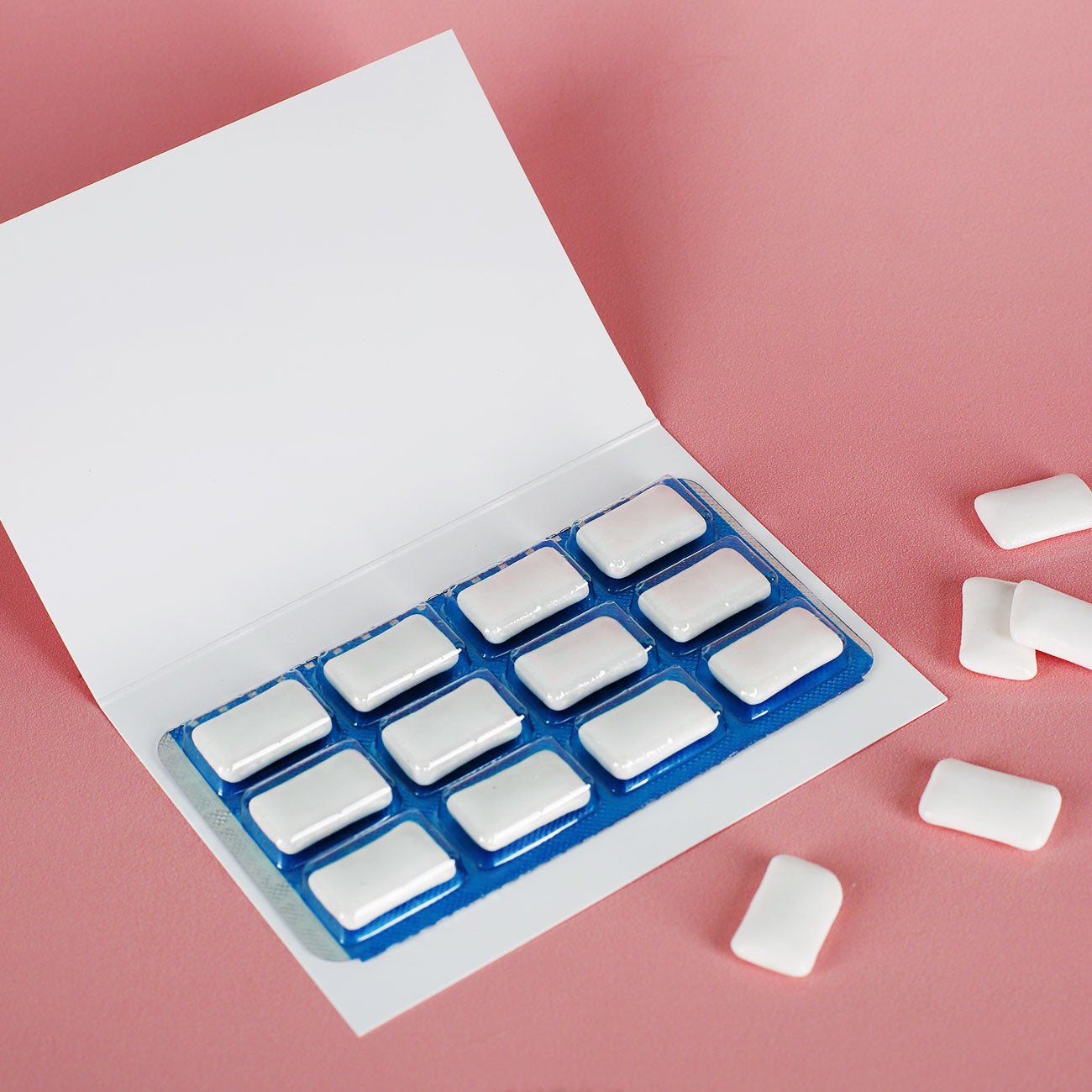 12 Kaugummi Dragees ohne Zucker mit Pfefferminz Geschmack