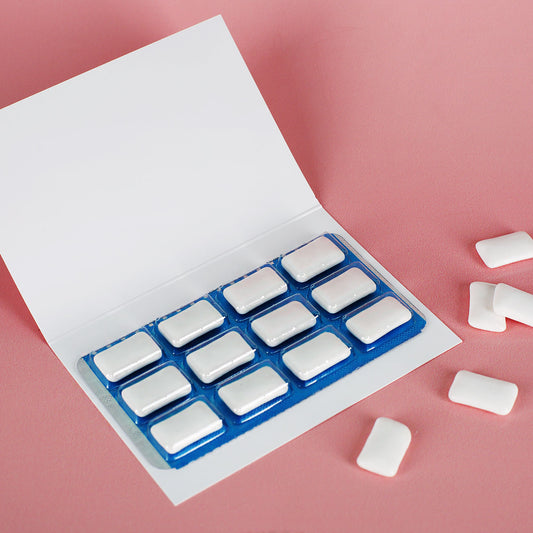 12 Kaugummi Dragees ohne Zucker mit Pfefferminz Geschmack