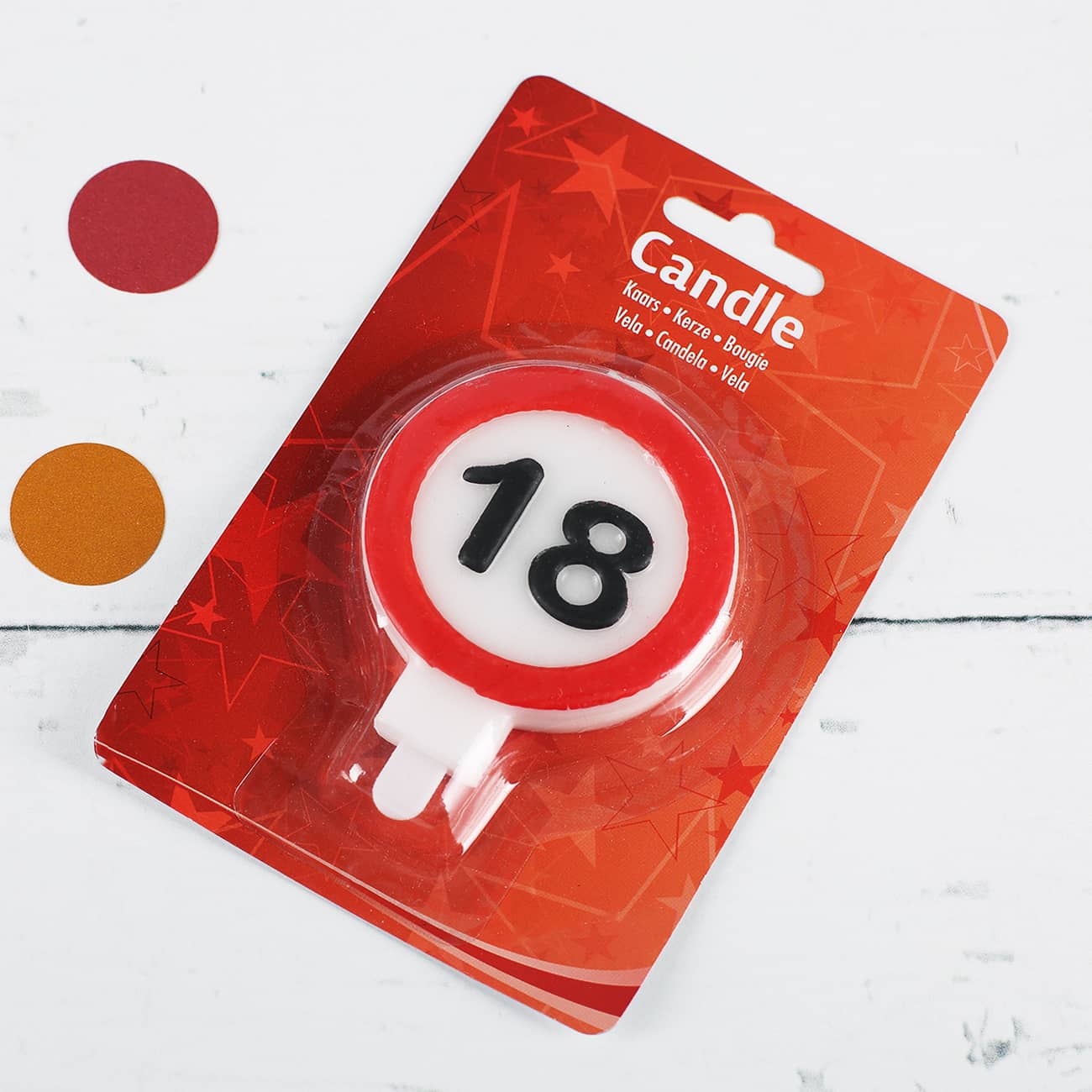 Tortenkerze Verkehrsschild 18