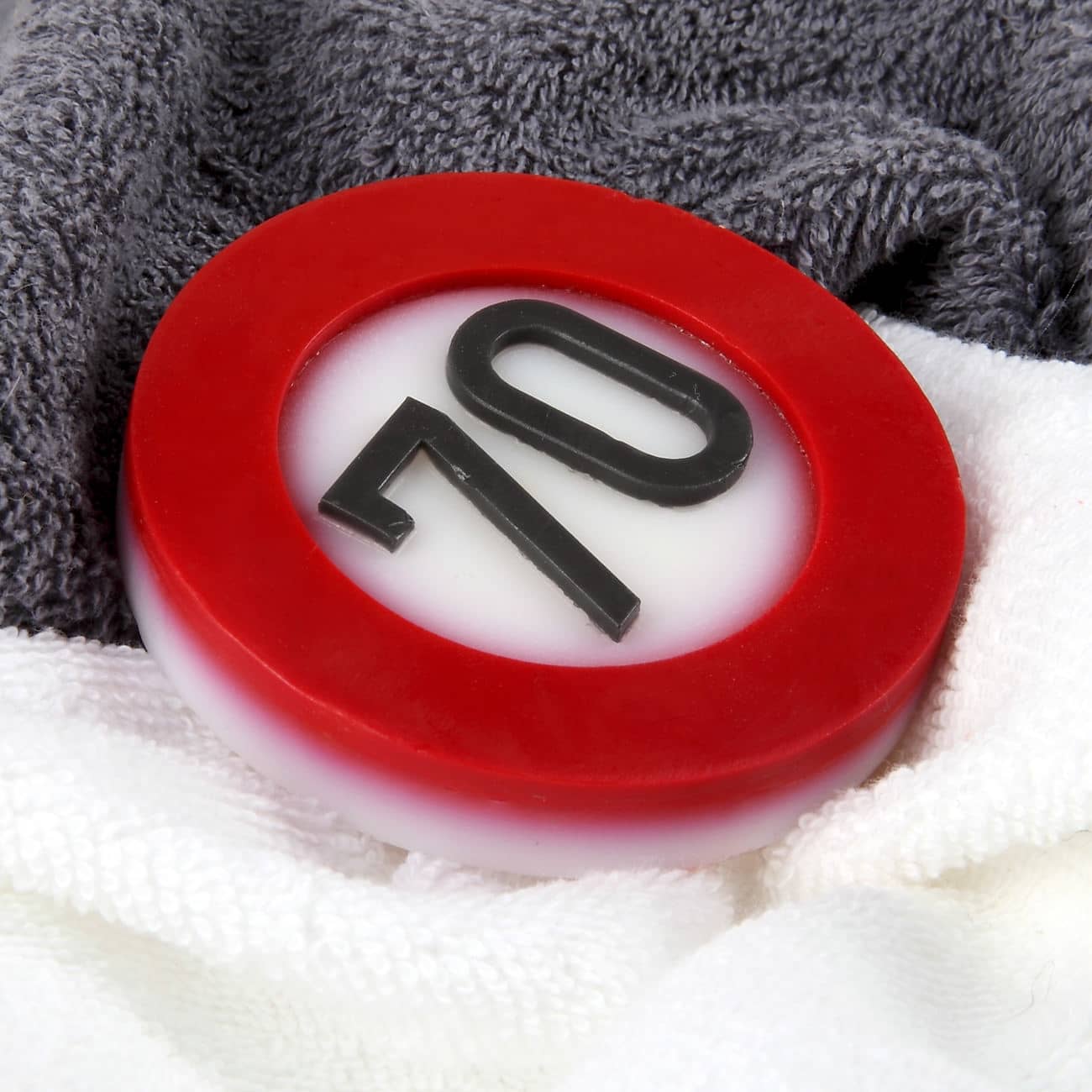 lustiges Geburtstagsgeschenk - Badset Verkehrszeichen zum 70. Geburtstag