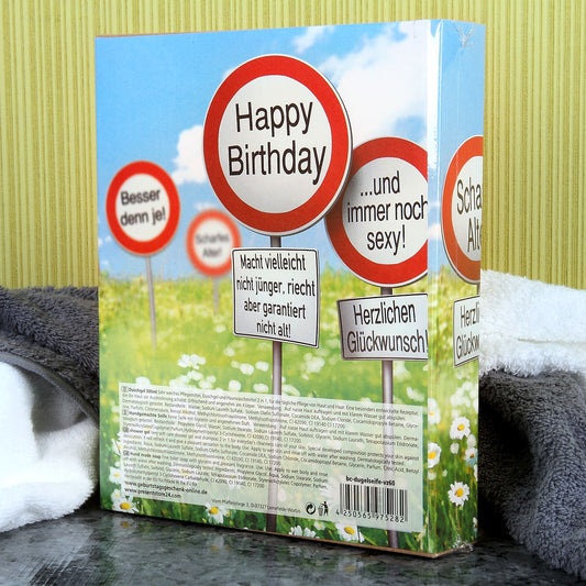 lustiges Geschenkset - Badset Verkehrszeichen zum 60. Geburtstag