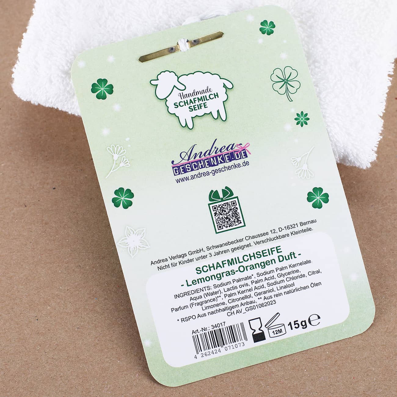 Schafmilchseife mit Lemongrass-Orangen Duft