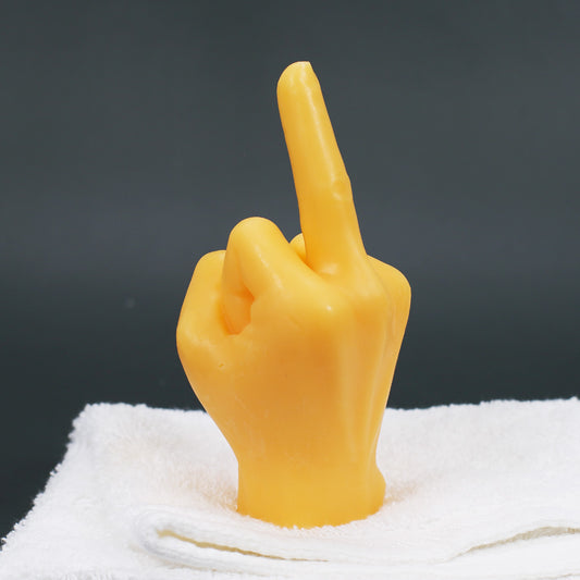 Seife in der Form eines Mittelfingers