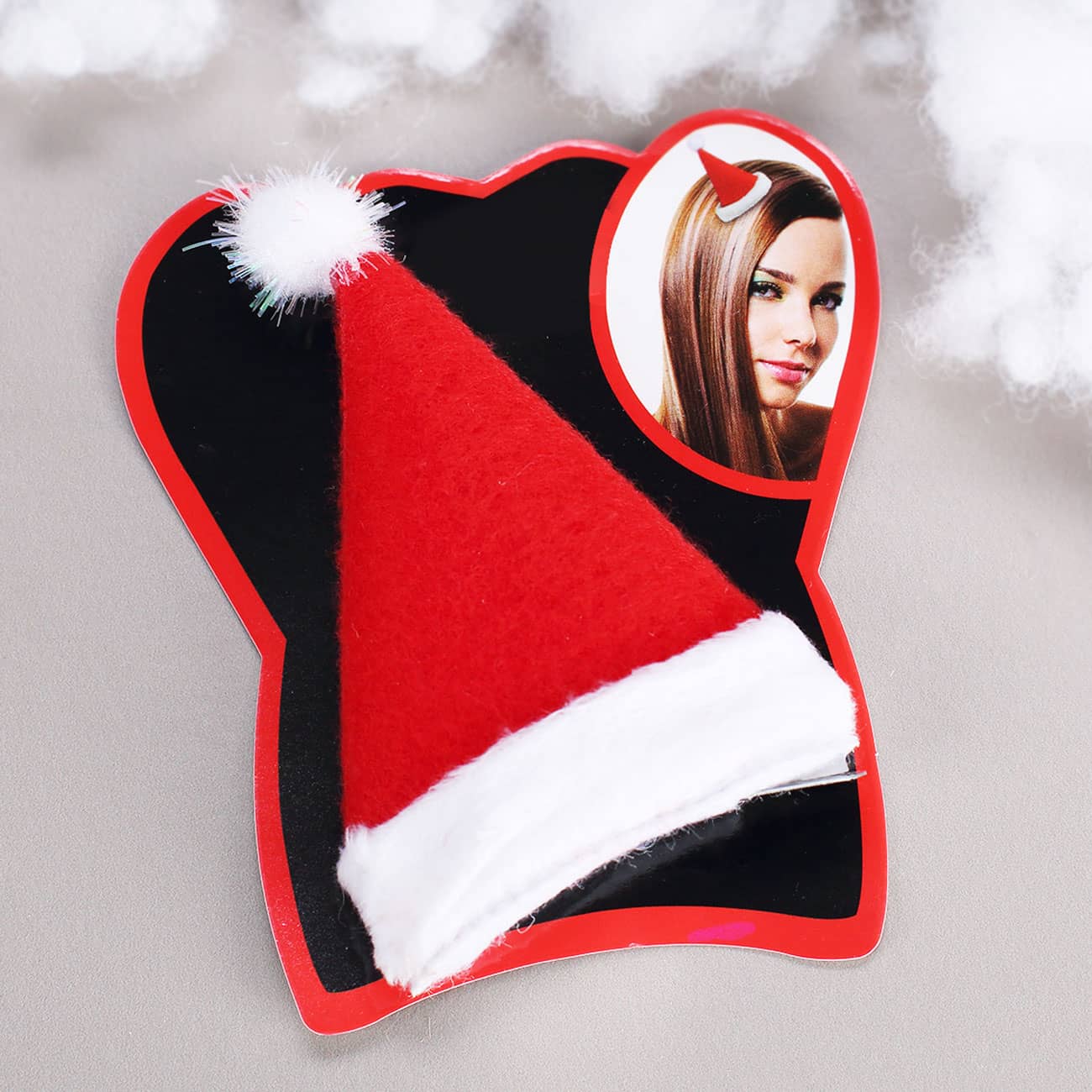 Haarclip Weihnachtsmütze –