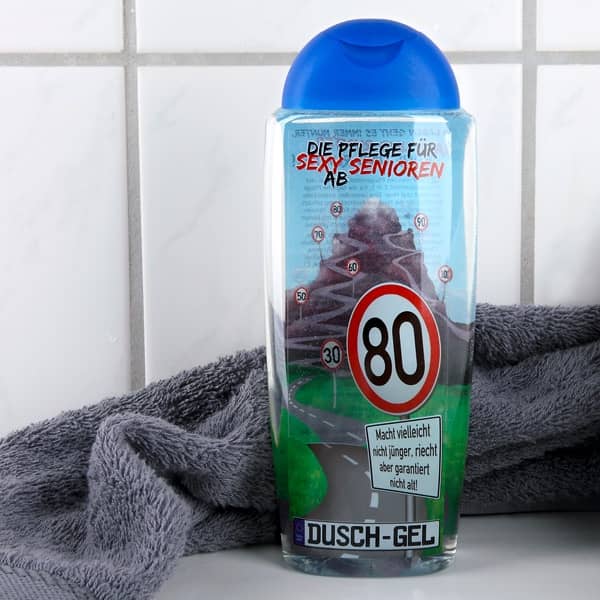 Duschgel zum 80. Geburtstag