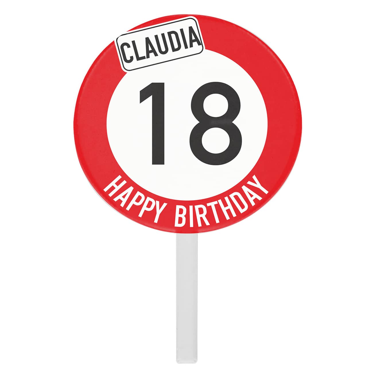 Mit Name und Alter bedruckt