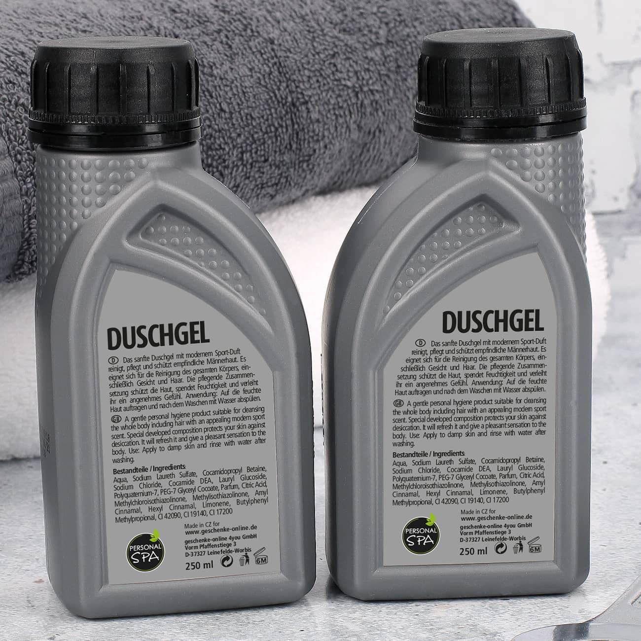 Motoröl Duschgel mit Ihrem Wunschnamen