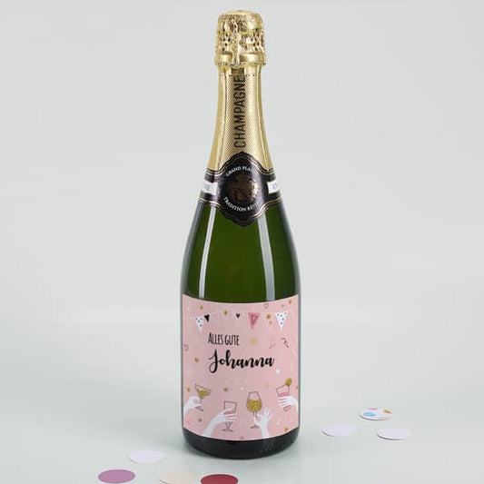 Flaschenaufkleber zum Geburtstag mit Wunschname