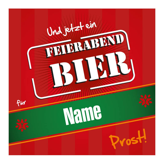 Aufkleber für die Bierflasche mit Ihrem Namen