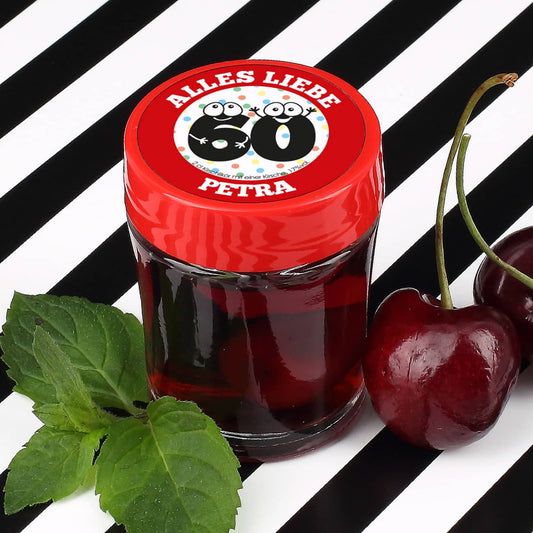 6er Set Schnaps zum 60. Geburtstag mit Name und Wunschtext