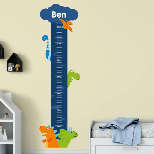 Selbstklebender Wachstumsmesser mit Namensaufdruck