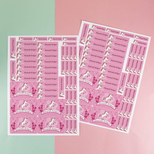 Aufkleber Pony mit Wunschnamen