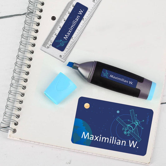 Namensaufkleber für Weltallfans