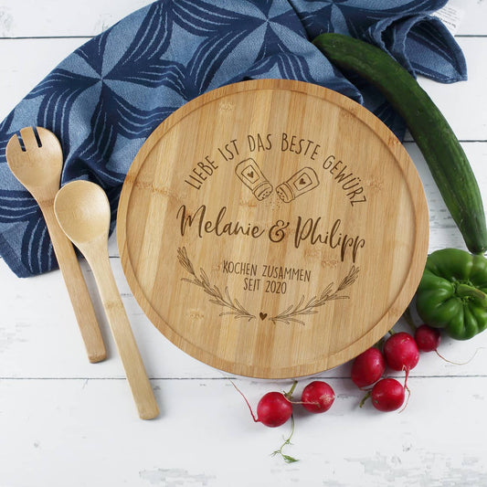 Liebe ist das beste Gewürz - XXL Salatschüssel zur Hochzeit oder zum Einzug