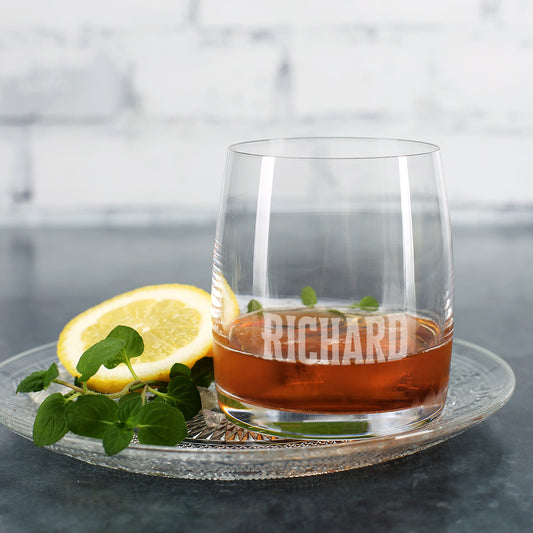 Whiskyglas mit Ihrem Wunschnamen graviert