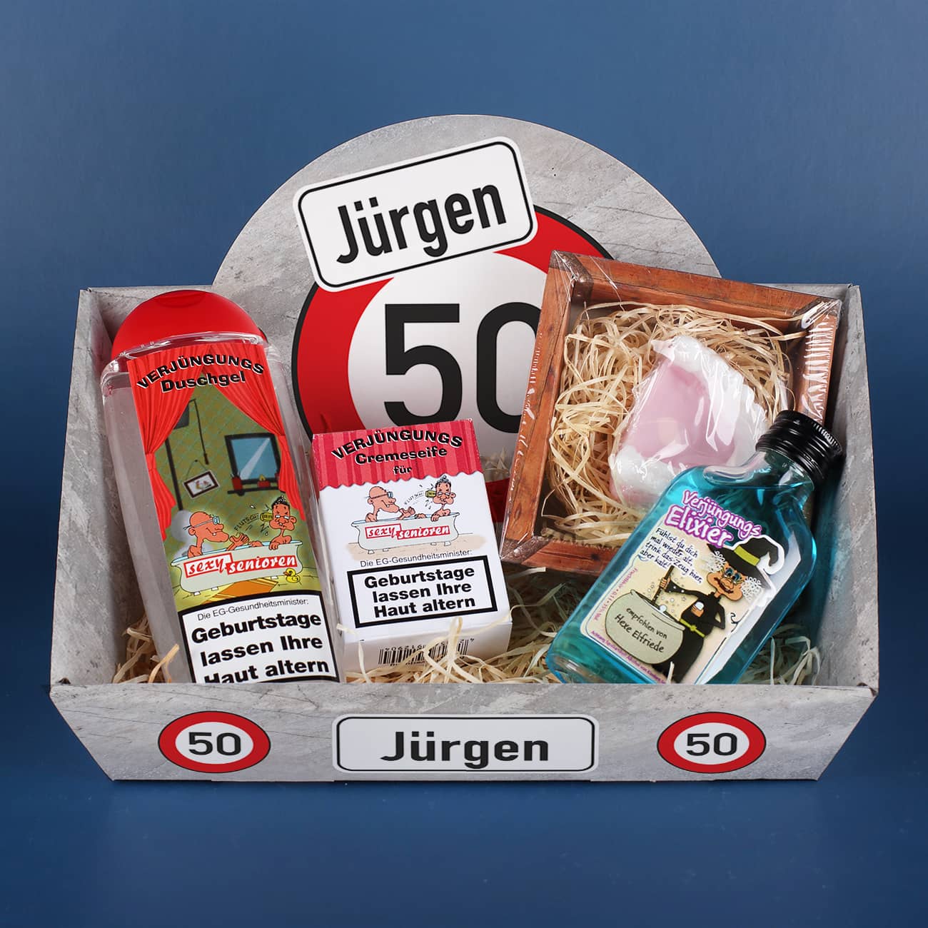 Personalisierter Geschenkkorb zum Geburtstag – Humorvolles und originelles Geschenk –