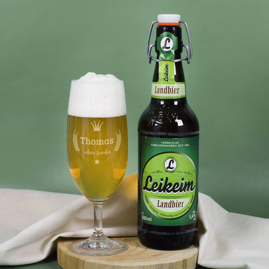 Happy Beersday - Geschenkset zum Geburtstag mit Pilstulpe, Bierflasche