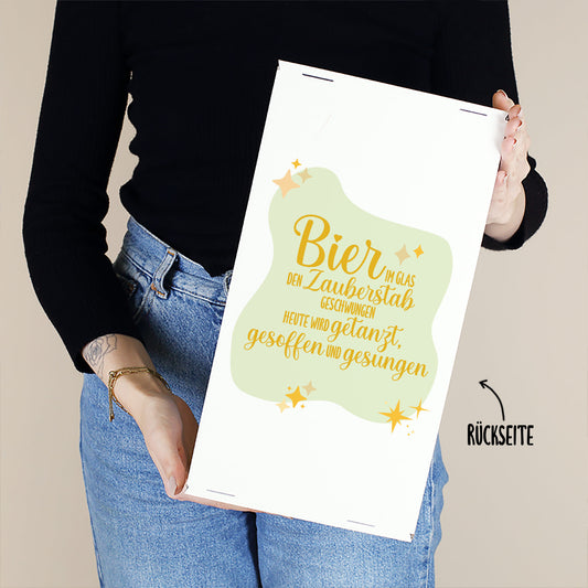 Rückseite der Geschenkverpackung mit Wunschtextfeld individuell bedruckt