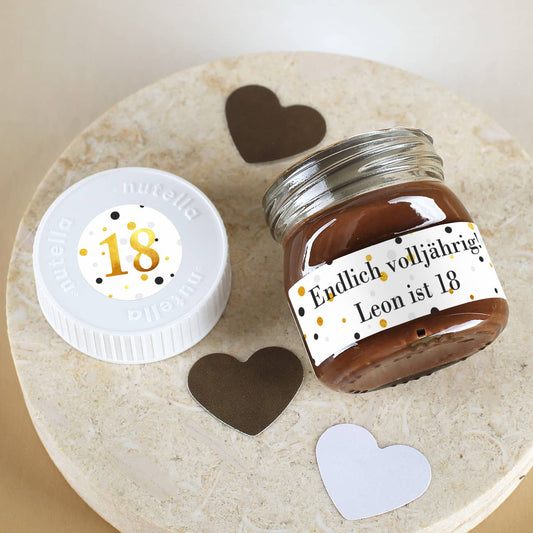 Personalisierte Mini Nutella Gläser zum Geburtstag