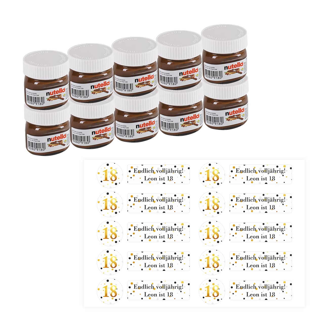 Personalisiertes Set als Gastgeschenk zum Geburtstag