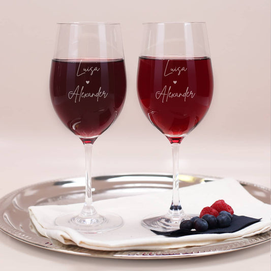 Personalisierte Weingläser mit Namensgravur