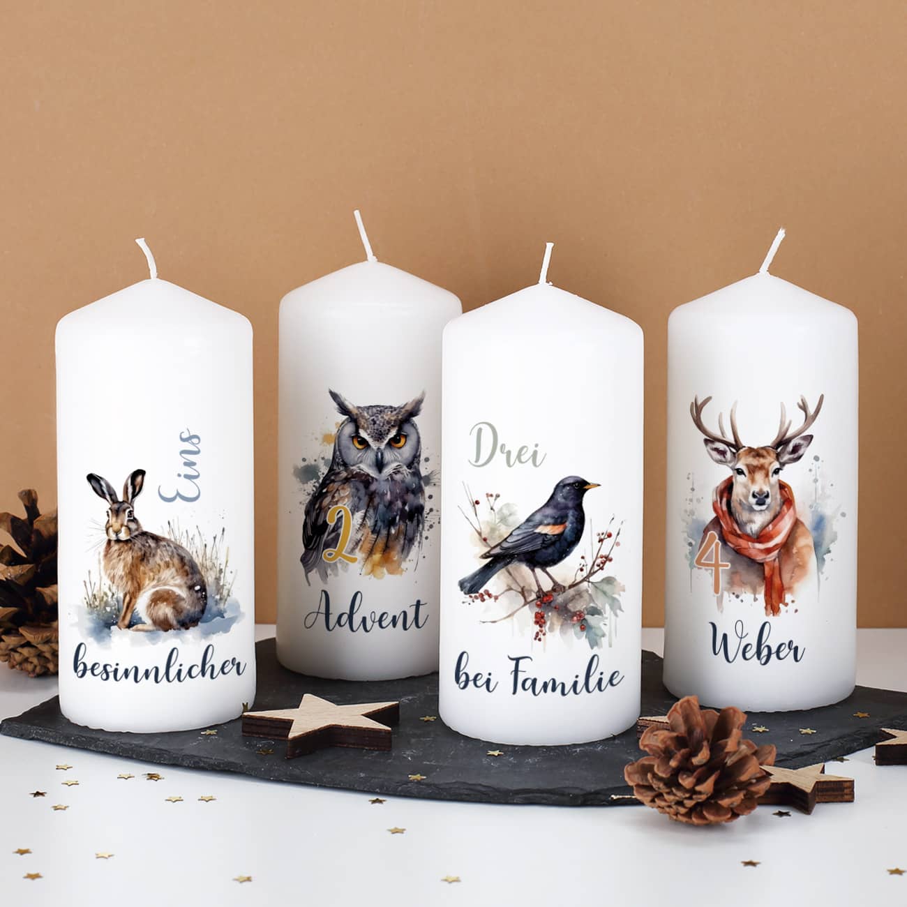 Adventskerzen im Set